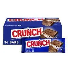 Crunch creamy milk chocolate with crisped rice candy bar, 1.55-ounce / 43.9-gram in wrapper (case of 36)
