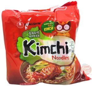 Nongshim kimchi flavor noodles, 4x120-gram packages 4-pack tray