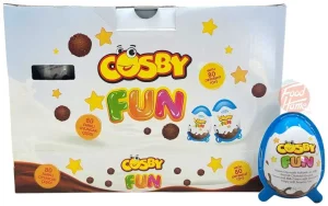Cosby Fun for boys cocoa and milk cream with crispy with surprise, 24x20-gram plastic egg in display box (master case of 4)