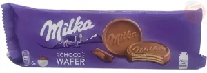 Milka Choco Wafer wafer supreme sandwich cookies coated with milk chocolate, 6-count, 180-gram packages (case of 18)
