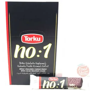 Torku no: 1 bitter cikolata/chocolate coated wafer with coco hazelnut cream, 24x32-gram display boxes (case of 6)