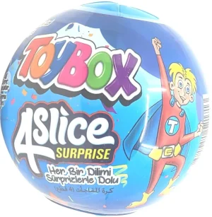 Toy Box 4 Slice Surprise His surprise toys and jelly beans display, case of 12