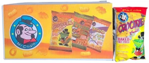 Mr. Chips Crocodiles corn chips, baked not fried 90-gram bag case of 20