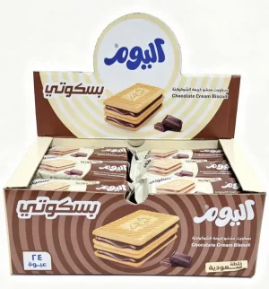 Alyoum chocolate cream biscuit (display case of 24)