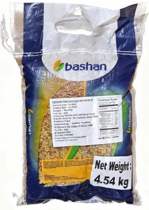 Bashan yellow coarse bulgur wheat with vermicelli #3 10-pounds / 4.54-kilograms in bag (case of 4)