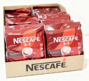 Nescafe 3 in 1 classic each bag has 10 x 16.5-gram servings (case of 18)