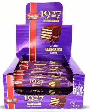 Nestle 1927 bitter cikolatali usta isi gofret 1-ounce / 28-gram bars in wrapper (display case of 12)