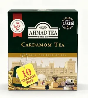 Ahmad Tea London, cardamom tea, 110 tagged tea bags, 10 free, 7.76-ounce / 220-gram (case of