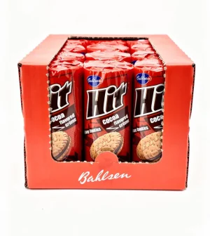 Bahlsen Hit cocoa flavored creme sandwich cookies 4.7-ounce 134-grams wrapped tube (case of 12)