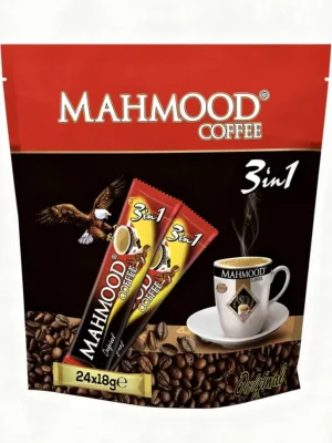 Mahmood Coffee original 3 in 1 instant coffee kits 24x18-gram individually wrapped in stand up bag (case of 15)