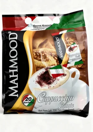Mahmood Coffee classic cappuccino dry powder mix 20x25-gram individually wrapped in stand up bag (case of 12)