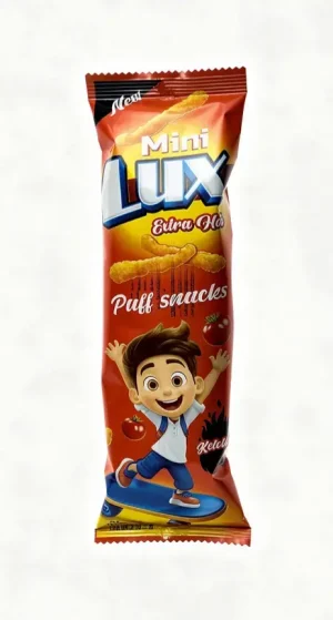Lux, mini, ketchup extra hot puff snacks 1.1-ounce / 31-gram in wrapper (case of 60)