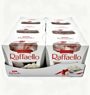Confetteria Raffaello coconut wafer balls, 14-individually wrapped, 5.3-ounce / 150-gram in display box (case of 6)