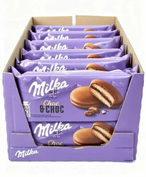 Milka Choc & Choc chocolate covered sandwich cookies, 5.3-ounce / 150-gram wrapper (case of 12)