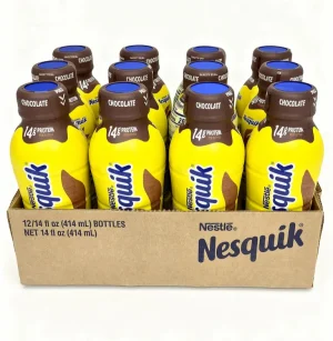 Nestle Nesquik chocolate lowfat milk 14-fluid ounce / 414-ml plastic bottle (case of 12)