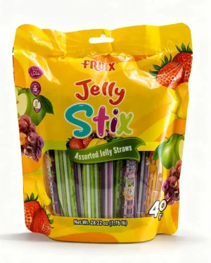 Fruix Stix assorted jelly straws, 40-count, 28.22-ounce / 800-gram (case of 12)
