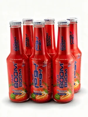Star Boom Boom strawberry flavored beverage 250-ml glass bottle (case of 24)