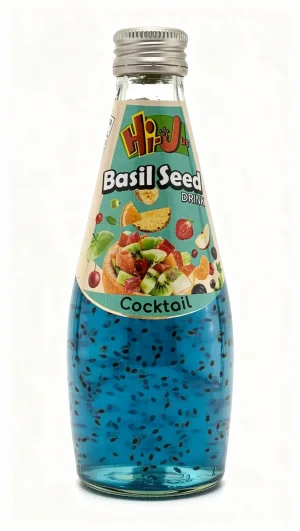 Hi-Jus cocktail basil seed drink 9.8-fluid ounce / 290-ml glass bottle (case of 24)