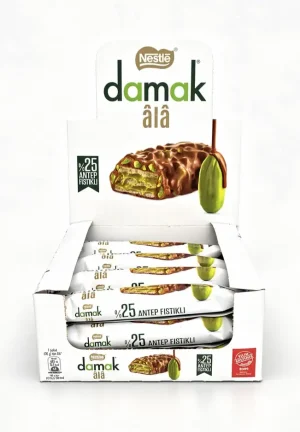 Nestle damak ala, 25% antep fistikli, 1.05-ounce / 30-gram bars in wrapper (case of 12)