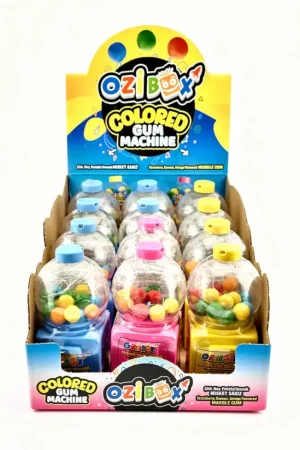 Ozi Box colored gum machine 1.05-ounce / 30-gram plastic toy (display of 12)