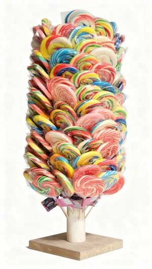 Bobbo colored candy lollipop, 25-gram (150 count display)