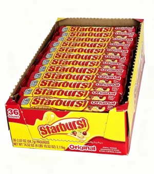Starburst original fruit chews, cherry, orange, strawberry, & lemon 2.07-ounce / 58.7-gram (case of 36)