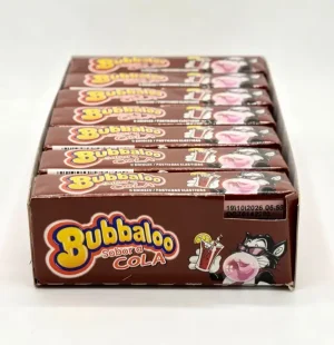 Bubbaloo cola flavor gum, 5-pieces, 38-gram wrapper (tray of 18)