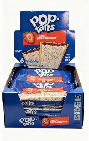 pop-tarts frosted strawberry flavor, 2-toaster pastries 3.3-ounce / 96-gram wrapper (case of 6)