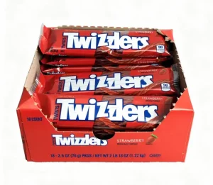 Twizzlers strawberry flavor candy 2.5-ounce / 70-gram packs (case of 18)