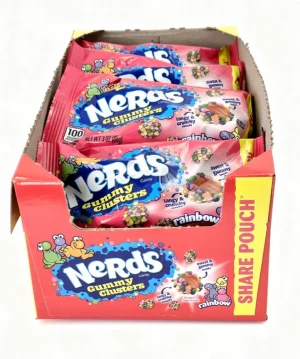Nerds rainbow candy with gummy clusters center 3-ounce / 85-gram bag (case of 12)
