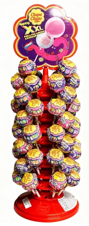 Chupa Chups(r) XXL playlist slim wheel, 29-grams 60-count display tree