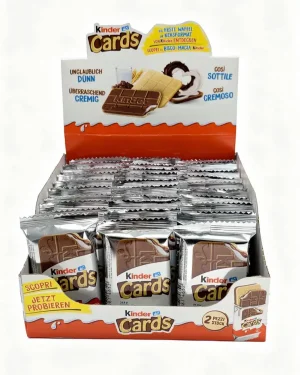 Kinder Cards cream filled chocolate .88-ounce / 25.6-gram wrapper (case of 30)