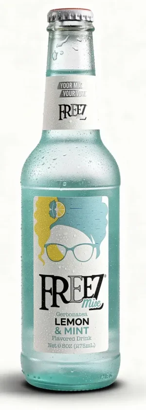 Freez Mix carbonated lemon & mint flavored drink 6 x 9.3-ounce / 276-ml glass bottles (case of 4 6-packs)