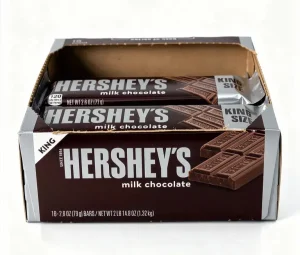 Hershey's milk chocolate, king size candy bar 2.6-ounce / 73-gram in wrapper (case of 18)