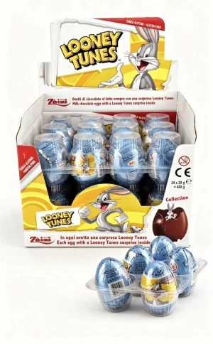 Zàini Milano Looney Tunes chocolate egg with surprise inside 20-gram (display of 24)