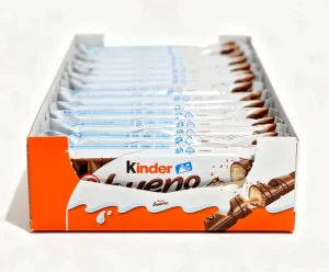 Kinder Bueno milk chocolate covered hazelnut filled wafer bars, 2-finger, 1.5-ounce / 43-gram wrappers (2 x 15 cases)