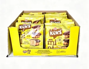 Bifa Keks oval mini, banana sauce cake, 10-individually wrapped 6.34-ounce / 180-gram bag (case of 10)