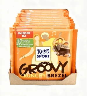Ritter Sport Groovy crunchy brezel chocolate bar 3.52-ounce / 100-gram in wrapper (case of 11)