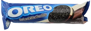 Oreo chocolate sandwich cookies with dark and white chocolate flavored cream 3.7-ounce / 105-gram wrapper (case of 24)