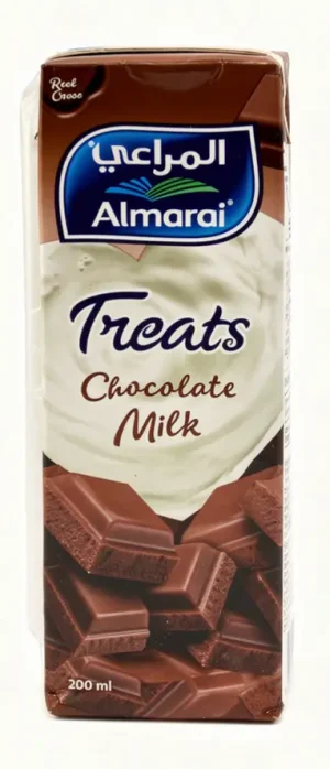 Almarai Treats chocolate milk 200-ml drink boxes with straw (tray of 27)