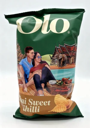 Olo thai sweet chili flavor potato chips 140-gram / 4.94-ounce bag (case of 12)