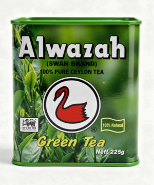 Alwazah Swan Brand loose green tea, 100% natural, 225-gram tins (case of 24)