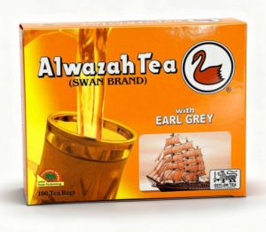 Alwazah (Swan Brand) ceylon tea with earl grey, 2-gram bags 100-count box (case of 12)