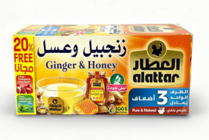 Al Attar ginger & honey tea, 20-tea bags in box (case of 12)